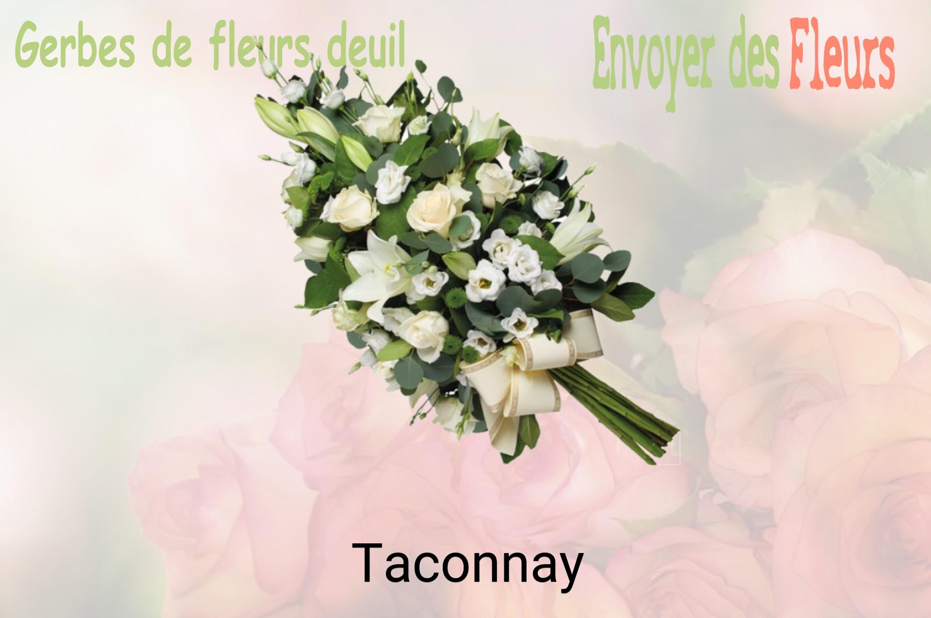 Gerbe de fleurs de deuil livrée à Taconnay